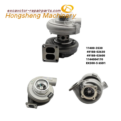 11400-3530 49188-02630 49188-02600 1144004170 بیل مکانیکی توربوشارژر هیتاچی Ex300-5 6SD1 موتور