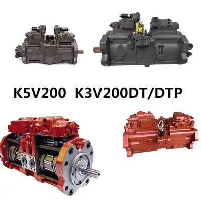 پمپ هیدرولیک بیل مکانیکی کاوازاکی K5V200 K3V200DT / DTP برای تعمیرگاه های ماشین آلات